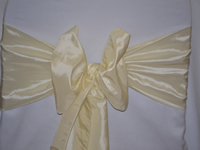 Taffeta Wedding Chair Sashes